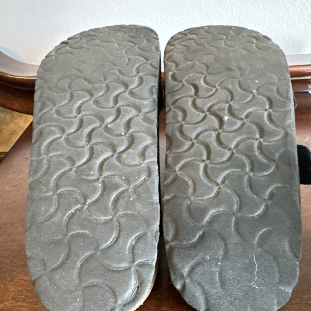 Size 40 Birkenstock Arizona Sandals Black Leather Double Strap Cork Footbed - Picture 10 of 14